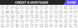 © stas111 - Credit and mortgage line icons collection. Big UI icon set in a flat design. Thin outline icons pack. Vector illustration EPS10
