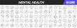 © stas111 - Mental health line icons collection. Big UI icon set in a flat design. Thin outline icons pack. Vector illustration EPS10