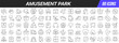 © stas111 - Amusement park line icons collection. Big UI icon set in a flat design. Thin outline icons pack. Vector illustration EPS10