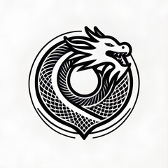 Wall Mural - dragon vector design. chinese new year shio. logo gaming. icon apps. tatto art. simple desain. minimalist. symbol. animal character. cool. wallpaper. 4k. 8k. ai
