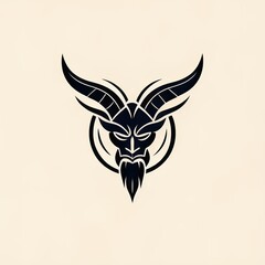 Wall Mural - satanic symbol. logo. icon. design. art. tatto. satan. devil. religion. magic. Baphomet. angle. 666. ai