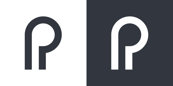 Letter P logo design with creative concept. Premium Vector