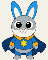 Wall Mural - The rabbit is a superhero