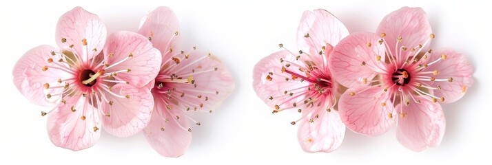 Poster - - Generative AI cutout of cherry blossoms and petals.