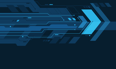 Poster - Abstract blue arrow speed technology dynamic geometric design modern futuristic creative vector