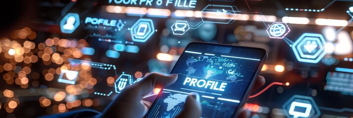 Poster - Sign up for an account online and verify your details with a fingerprint and photo ID scan using the official KYC or know your customer regulations