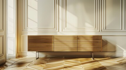 Poster - An interior frame mockup and a 3D rendering of a contemporary modern home