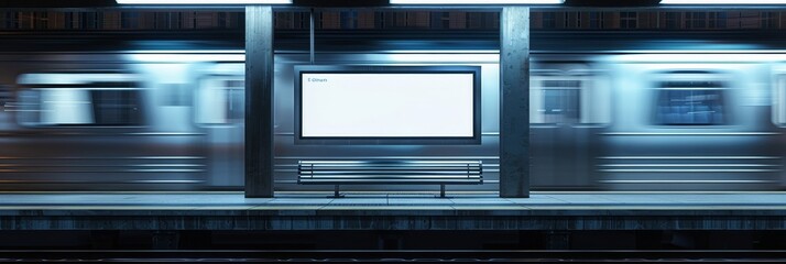 Aufkleber - A public space advertisement board is an empty white signboard with space for copy