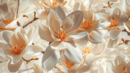 Poster - A bouquet of white flowers arranged on a table, suitable for events or home decor