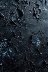 Poster - A close-up shot of black paint on a wall