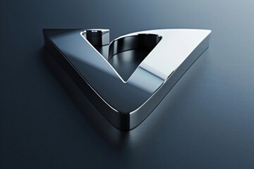Poster - Close-up shot of a metal object on a table, great for illustrations and design purposes