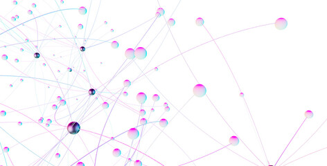 Fototapete - technology with polygonal shapes on dark blue background. Design digital technology