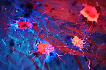 Poster - High-magnification image of cell structures