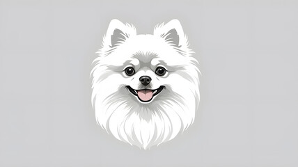 A small, fluffy white Pomeranian puppy with perked-up ears