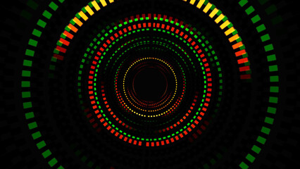 Aufkleber - Funny abstract geometric reflection. Laser show. 3D Render