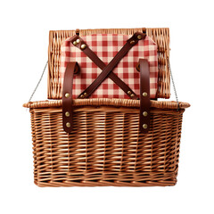 Wall Mural - picnic basket isolated on white background