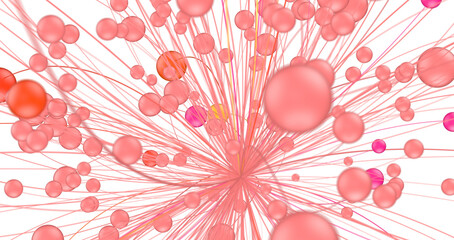 Leinwandbilder - Global network background. Connecting triangles. Globe of the earth. abstract planet in space. 3d rendering