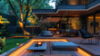 © SebuahKisah - Contemporary outdoor LED lighting for backyards.