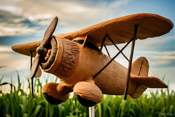 wooden aeroplane