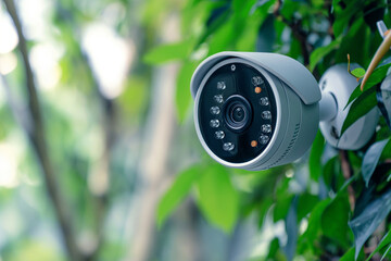 cctv camera. Surveillance cameras. CCTV cameras on a green background close-up with space for text. home security system concept