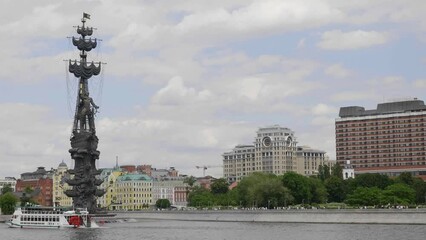 Wall Mural - Monument to emperor Peter the Great, Moscow, Russia.