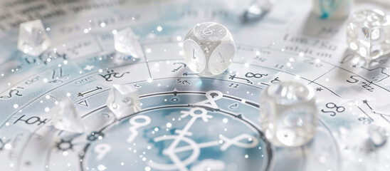 Wall Mural - astrology. astrologer calculates natal chart and makes a forecast of fate tarot cards, fortune telli