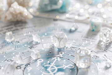 Wall Mural - astrology. astrologer calculates natal chart and makes a forecast of fate tarot cards, fortune telli