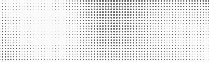 Poster - grunge halftone dot pattern vector background in black and white colors. modern background for busin
