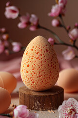 Poster - Macro view of a beauty blender applying foundation, capturing the smooth application and even texture,