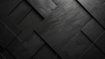 Poster - Close-up of an elegant black herringbone wood parquet texture for background use