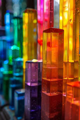 Poster - A visual of a bar graph with different colored bars, each representing a key component of a business strategy,