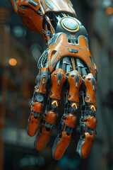 Poster - An animation of an advanced prosthetic limb, demonstrating its functionality and user interaction,