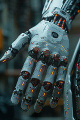 Poster - An animation of an advanced prosthetic limb, demonstrating its functionality and user interaction,