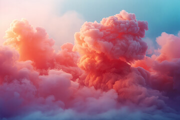 Poster - A visual of different cloud service models (IaaS, PaaS, SaaS) represented by layered clouds,