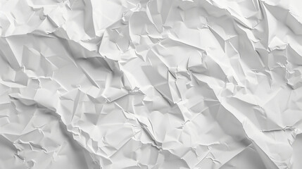 Aufkleber - High-detail textured backdrop of crumpled white paper, ideal for creative designs