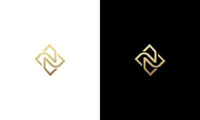 Fototapete - letter n abstract monogram logo design vector