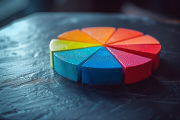 Poster - A pie chart breaking down the budget allocation of a project, with each segment clearly labeled,