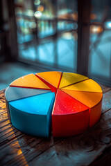 Poster - A pie chart showing the percentage breakdown of different types of expenses in a business,