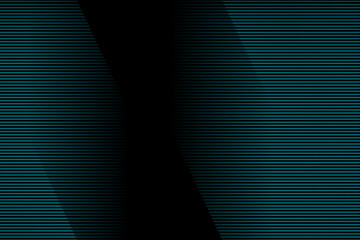 Poster - An abstract pattern of horizontal blue lines on a black background with shadows