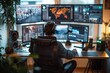 © Sandris Veveris - Analyst Monitoring Global Data on Multiple Screens