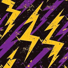 Sticker - lightning bolt abstract background. Seamless pattern