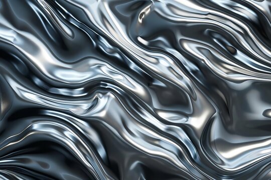 abstract metal texture featuring a molten gray steel pattern with a chrome finish creating a sleek and modern silver background 3d digital illustration