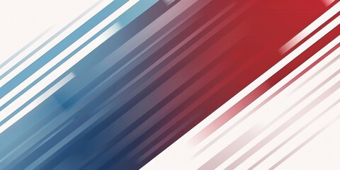 Wall Mural - Red and blue diagonal stripes on white background presentation design Generative AI