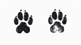 Vector illustration of cute dog paw