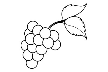 Sticker - line art of grapes