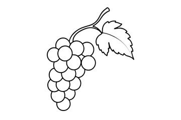 Wall Mural - line art of grapes