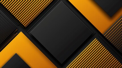 Abstract Black and Yellow Squares