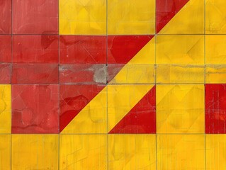 Sticker - Yellow and Red Tile Wall