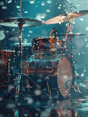 Canvas Print - Drum Set on Stage