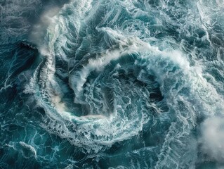 Sticker - Aerial View of a Large Body of Water